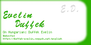 evelin duffek business card